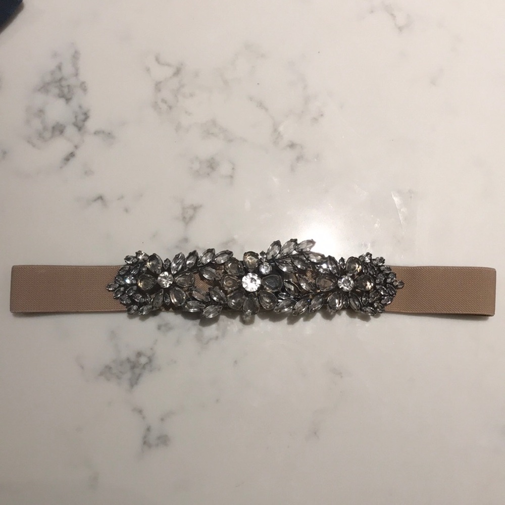 BCBG MaxAzria Jeweled Elastic Belt